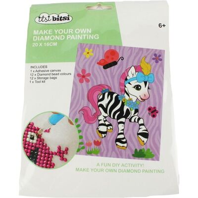 Pracht Diamond Painting Zebra 20x16cm Pracht Diamond Painting Zebra 20x16cm