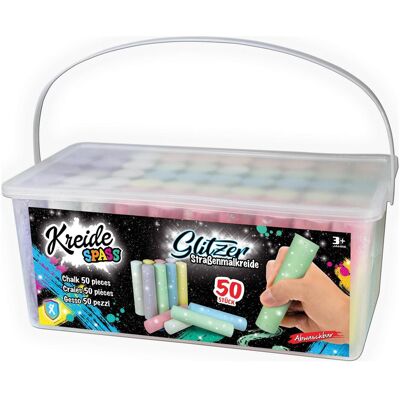 Magni Xtrem Toys Outdoor-Straßenkreide mit Glitzer, 50 Sticks in einer Schachtel, Kreide für Kinder zum Au (50x) Magni Xtrem Toys Outdoor-Straßenkreide mit Glitzer, 50 Sticks in einer Schachtel, Kreide für Kinder zum Au (50x)