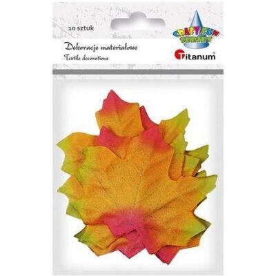 Titanum Stoff Ahornblätter 80x75mm rot-gelb 10 Stk, Stoff, Gelb, Rot Titanum Stoff Ahornblätter 80x75mm rot-gelb 10 Stk, Stoff, Gelb, Rot