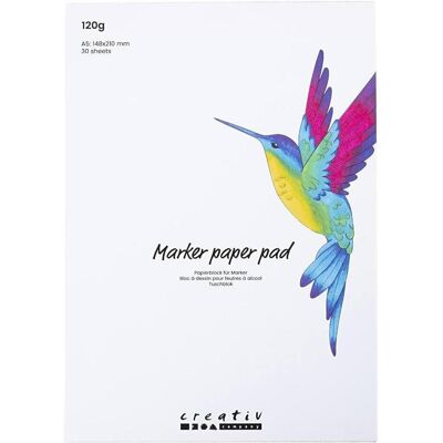 Creativ Company, Bastelpapier, Papierblock für Marker (120 g/m², 30x) Creativ Company, Bastelpapier, Papierblock für Marker (120 g/m², 30x)