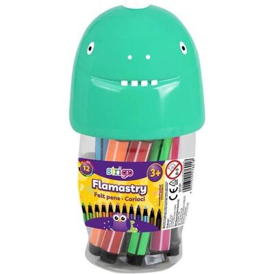Stigo Bike, Marker, Jumbo-Dinosaurier-Marker 12 Farben STRIGO (12x) Stigo Bike, Marker, Jumbo-Dinosaurier-Marker 12 Farben STRIGO (12x)