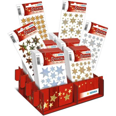 Herma Sticker, Weihnachts-Sticker DECOR "Sternstunden", im Display Display mit weihnachtlichem Aufdruck, 6 Motive s (6 Sticker) Herma Sticker, Weihnachts-Sticker DECOR "Sternstunden", im Display Display mit weihnachtlichem Aufdruck, 6 Motive s (6 Sticker)