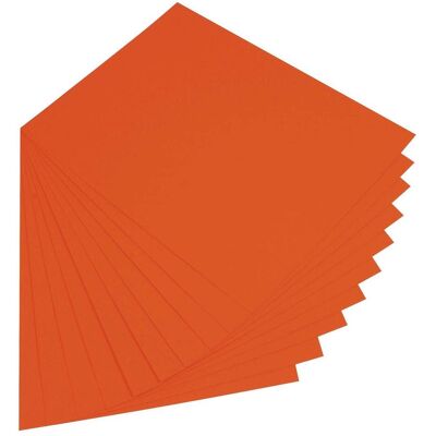 Folia, Bastelpapier, Tonpapier, (B)500 x (H)700 mm, 130 g/qm, orange (130 g/m², 10x) Folia, Bastelpapier, Tonpapier, (B)500 x (H)700 mm, 130 g/qm, orange (130 g/m², 10x)