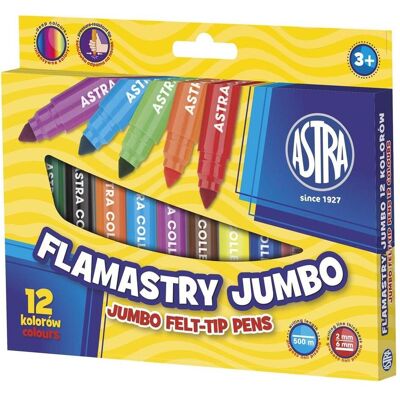 Astra, Malstifte, Jumbo-Filzstifte 12 Farben (202175) (12x) Astra, Malstifte, Jumbo-Filzstifte 12 Farben (202175) (12x)