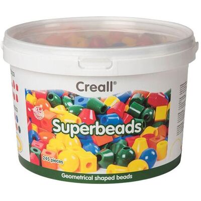 Creall Super Beads 7 Formen 5 Farben - 245 Stück. Creall Super Beads 7 Formen 5 Farben - 245 Stück.