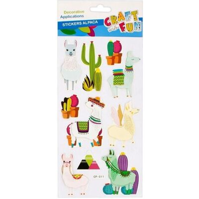Craft with Fun, Sticker, 3D Alpaka Lama Aufkleber 10 Stk (10 Sticker) Craft with Fun, Sticker, 3D Alpaka Lama Aufkleber 10 Stk (10 Sticker)