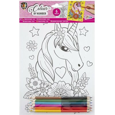 Grafix Malen nach Zahlen A4 – Einhorn Grafix Malen nach Zahlen A4 – Einhorn