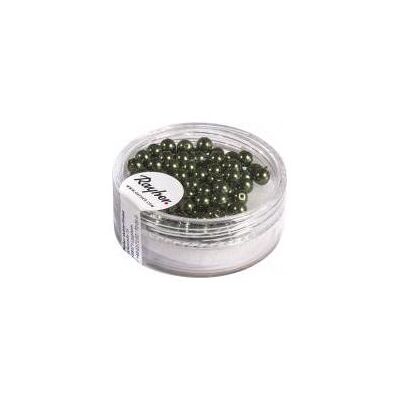 Rayher Renaissance Glaswachsperlen, 4mm ø, smaragd, 85 Rayher Renaissance Glaswachsperlen, 4mm ø, smaragd, 85