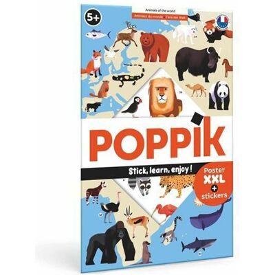 Poppik, Sticker, Sticker Lernposter Tiere der Welt (67 Sticker) Poppik, Sticker, Sticker Lernposter Tiere der Welt (67 Sticker)