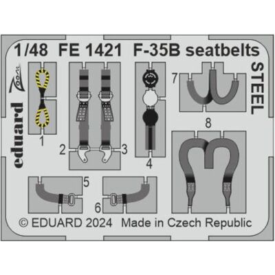 Eduard F-35B seatbelts STEEL 1/48 TAMIYA Eduard F-35B seatbelts STEEL 1/48 TAMIYA