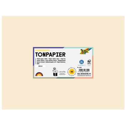 Folia, Bastelpapier, Tonpapier, DIN A3, 130 g/qm, beige (130 g/m², 1x) Folia, Bastelpapier, Tonpapier, DIN A3, 130 g/qm, beige (130 g/m², 1x)