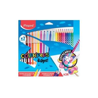 Maped, Malstifte, Radierbare Fasermaler & Buntstifte COLOR'PEPS OOPS 24er Kartonetui (24x) Maped, Malstifte, Radierbare Fasermaler & Buntstifte COLOR'PEPS OOPS 24er Kartonetui (24x)
