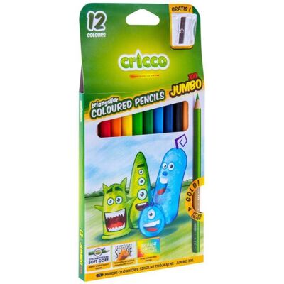 Amex, Malstifte, Dreieckige Buntstifte 12 Farben Jumbo Cricco (12x) Amex, Malstifte, Dreieckige Buntstifte 12 Farben Jumbo Cricco (12x)