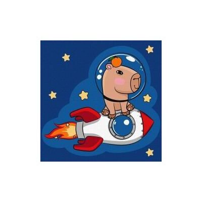 Ideyka Malen nach Zahlen - Wasserschwein in einer Rakete 30x30 Ideyka Malen nach Zahlen - Wasserschwein in einer Rakete 30x30