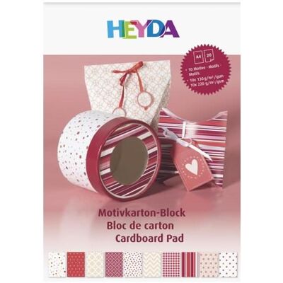 Heyda - Motivkarton-Block - A4 - rot - Motivkarton Block Heyda - Motivkarton-Block - A4 - rot - Motivkarton Block