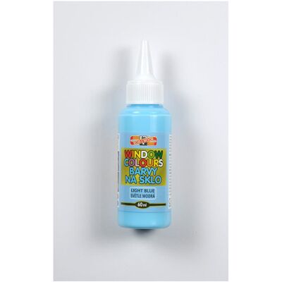 Koh-i-Noor, Künstlerfarbe + Bastelfarbe, Fenstermalfarbe 60 ml Glasmalfarbe - Sky Blue - (60 ml) Koh-i-Noor, Künstlerfarbe + Bastelfarbe, Fenstermalfarbe 60 ml Glasmalfarbe - Sky Blue - (60 ml)