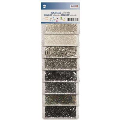 Glorex Rocailles/Stifte Mix, 8Fb. 40g Glorex Rocailles/Stifte Mix, 8Fb. 40g