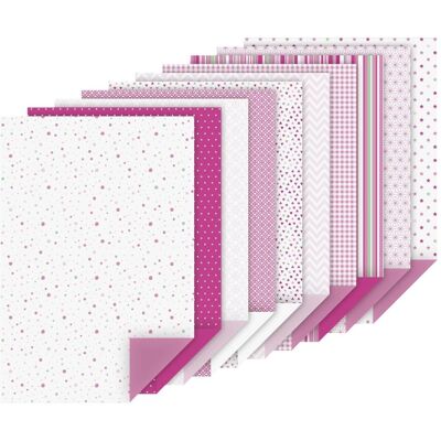 Heyda, Bastelpapier, Motivkarton-Block A4 100/220g/qm 20 Blatt pink (220 g/m², 20x) Heyda, Bastelpapier, Motivkarton-Block A4 100/220g/qm 20 Blatt pink (220 g/m², 20x)