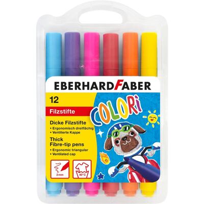 Faber, Malstifte, Eberhard Filzstifte COLORi 12 Stück Kunststoffetui (12x) Faber, Malstifte, Eberhard Filzstifte COLORi 12 Stück Kunststoffetui (12x)