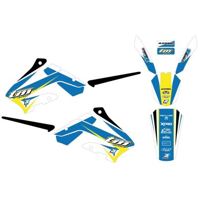 Blackbird, Sticker, Aufkleber-Set (VENGER) TM 2T/4T '22-'23 DREAM 4 Farben Blau Gelb Blackbird, Sticker, Aufkleber-Set (VENGER) TM 2T/4T '22-'23 DREAM 4 Farben Blau Gelb