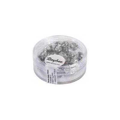 Rayher Glas Schliffperle, 6mm ø, silber, 50 Stück Rayher Glas Schliffperle, 6mm ø, silber, 50 Stück