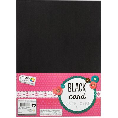 Grafix, Bastelpapier, Hobbykarton Schwarz A4, 10 Blatt (220 g/m²) Grafix, Bastelpapier, Hobbykarton Schwarz A4, 10 Blatt (220 g/m²)