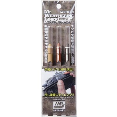 Mr.Hobby Mr Hobby -Gunze Mr. Weathering Liner MUD Color Set Mr.Hobby Mr Hobby -Gunze Mr. Weathering Liner MUD Color Set