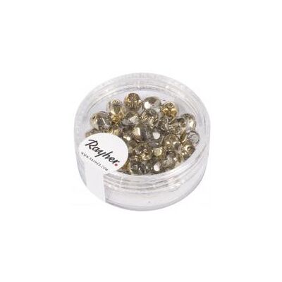 Rayher Glas Schliffperle, 6mm ø, gold, 50 Stück Rayher Glas Schliffperle, 6mm ø, gold, 50 Stück