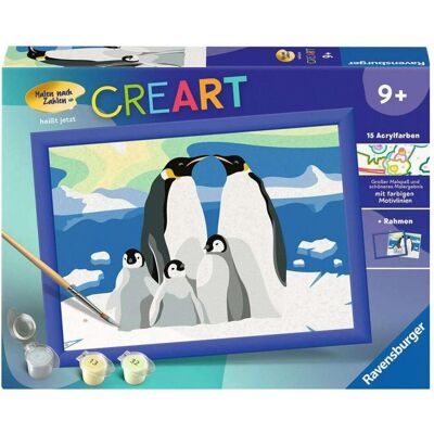 Ravensburger CreArt, Malen nach Zahlen Kinder - Pinguin-Familie Ravensburger CreArt, Malen nach Zahlen Kinder - Pinguin-Familie