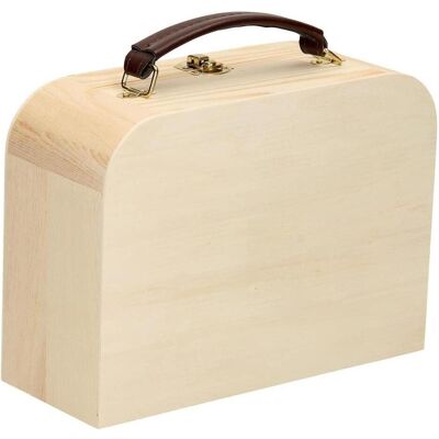 Playwood Holzkoffer mit Ledergriff Kiefer Playwood Holzkoffer mit Ledergriff Kiefer