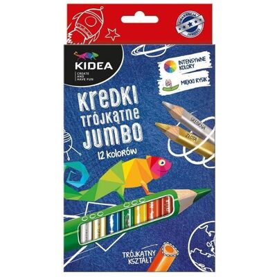 Derform, Malstifte, Dicke dreieckige Buntstifte, 12 Farben KIDEA (12x) Derform, Malstifte, Dicke dreieckige Buntstifte, 12 Farben KIDEA (12x)