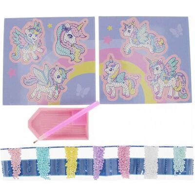 Starpak Kreativset Diamant-Mosaik Einhorn, 6tlg. Starpak Kreativset Diamant-Mosaik Einhorn, 6tlg.