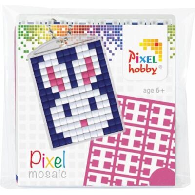 Magni Pixel P23010 Mosaik Medaillon Hase, Schlüsselanhänger für Kinder zum Selbstgestalten, kinderleichtes Magni Pixel P23010 Mosaik Medaillon Hase, Schlüsselanhänger für Kinder zum Selbstgestalten, kinderleichtes