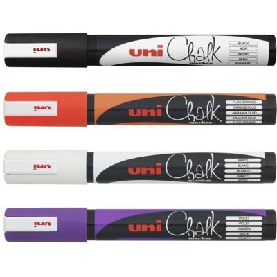 Uni-ball, Marker, Uni - Chalk marker set Halloween (401571) (4x) Uni-ball, Marker, Uni - Chalk marker set Halloween (401571) (4x)