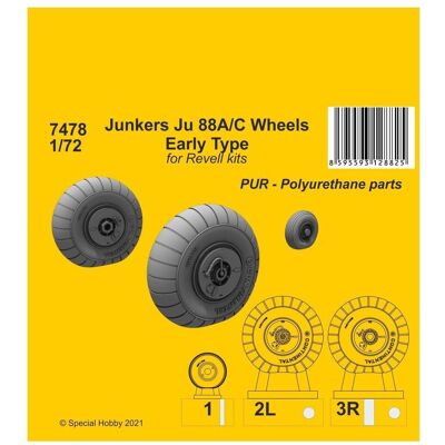 CMK Junkers Ju 88A/C Wheels Early Type (Revell kits) CMK Junkers Ju 88A/C Wheels Early Type (Revell kits)
