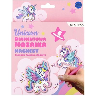 Starpak Kreativset Diamant-Mosaik Einhorn, 6tlg. Starpak Kreativset Diamant-Mosaik Einhorn, 6tlg.