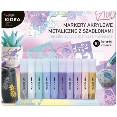 Derform, Marker, Metallic-Acrylmarker 10 Farben KIDEA (10x) Derform, Marker, Metallic-Acrylmarker 10 Farben KIDEA (10x)