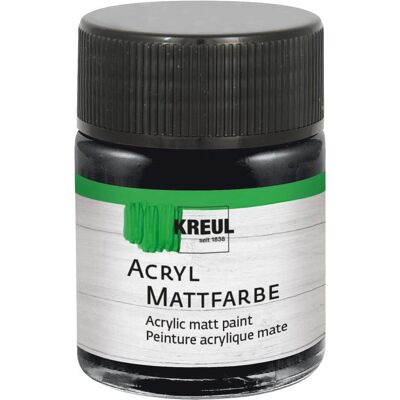 Kreul, Künstlerfarbe + Bastelfarbe, Acryl Mattfarbe Schwarz 50ml (50 ml) Kreul, Künstlerfarbe + Bastelfarbe, Acryl Mattfarbe Schwarz 50ml (50 ml)