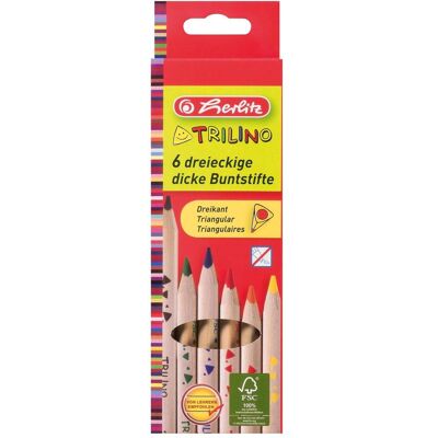 Herlitz, Malstifte, Buntstifte 3-kant natur Trilino 6er Hängeschachtel (6x) Herlitz, Malstifte, Buntstifte 3-kant natur Trilino 6er Hängeschachtel (6x)