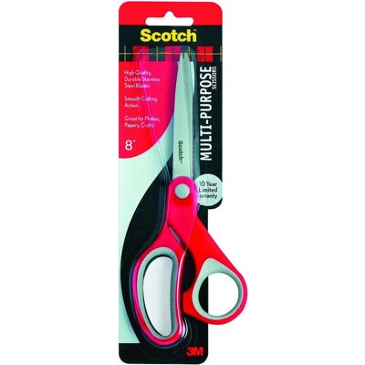 Scotch, Schere, Büroschere, ergonomisch, 20,5 cm, rotgrau (27 cm) Scotch, Schere, Büroschere, ergonomisch, 20,5 cm, rotgrau (27 cm)