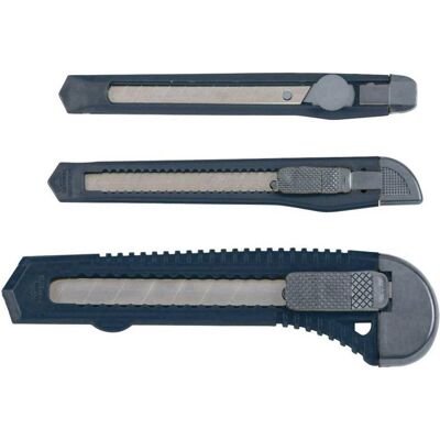 kwb, Cutter, Hobby Abbrechklingenmesser-Set, 3-tlg., 9 mm + 18 mm (Cutter) kwb, Cutter, Hobby Abbrechklingenmesser-Set, 3-tlg., 9 mm + 18 mm (Cutter)