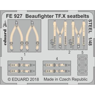 Eduard Beaufighter TF.X seatbelts STEEL f.Revell Eduard Beaufighter TF.X seatbelts STEEL f.Revell