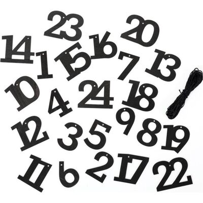 Papierdrachen 24 Adventskalender Zahlen aus Holz – schwarz (24 Türchen) Papierdrachen 24 Adventskalender Zahlen aus Holz – schwarz (24 Türchen)