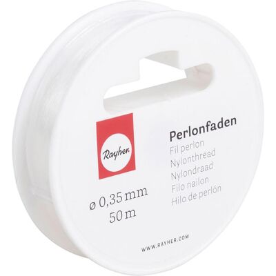 Rayher Perlonfaden 0,35 mm glatt transparent 0,35 mm x 50,0 m Rayher Perlonfaden 0,35 mm glatt transparent 0,35 mm x 50,0 m