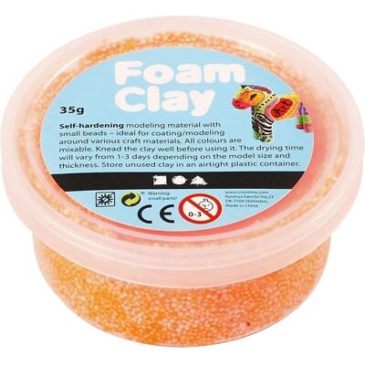 Foam Clay, Modelliermasse, , orange, 35 g/ 1 tub Foam Clay, Modelliermasse, , orange, 35 g/ 1 tub