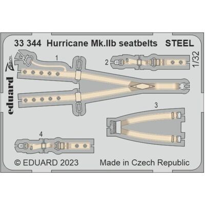 Eduard Hurricane Mk.IIb seatbelts STEEL 1/32 REVELL Eduard Hurricane Mk.IIb seatbelts STEEL 1/32 REVELL