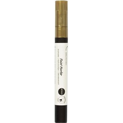 Creativ Company, Marker, Decorative Marker, metallic, line 2,5 mm, gold, 1 pc Creativ Company, Marker, Decorative Marker, metallic, line 2,5 mm, gold, 1 pc
