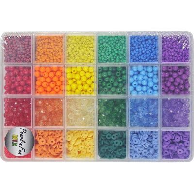 Toymax Perlemix i farvenuancer 3-6mm, 6 farver Toymax Perlemix i farvenuancer 3-6mm, 6 farver