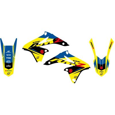 Blackbird, Sticker, Aufkleber-Set Suzuki RMZ 250 '10-'18 DREAM 5 Farben Blau Gelb Schwarz (5 Sticker) Blackbird, Sticker, Aufkleber-Set Suzuki RMZ 250 '10-'18 DREAM 5 Farben Blau Gelb Schwarz (5 Sticker)
