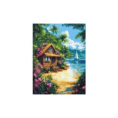 Ideyka Malen nach Zahlen - Haus in den Tropen 30x40cm Ideyka Malen nach Zahlen - Haus in den Tropen 30x40cm